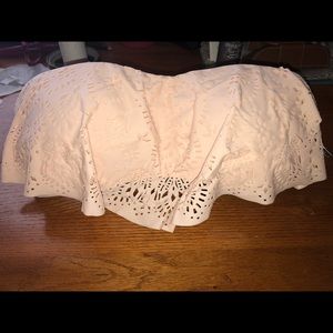 Xhilaration Blush/pink swim suit bandeau top